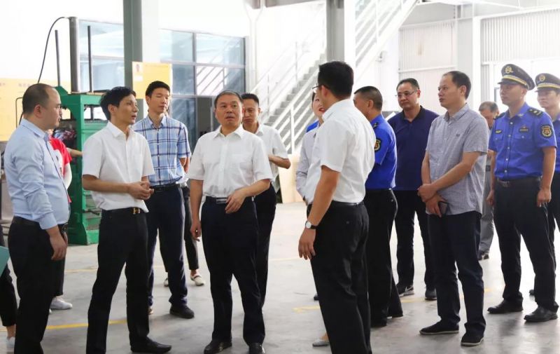 市长朱志杰 副市长徐锴莅临亚洲bwin光学调研工业固废处置惩罚试点事情